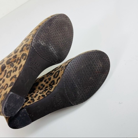 Stuart Weitzman Animal Leopard Cheetah Print Suede Leather Wedge Shoes Size 7.5 - Picture 14 of 16